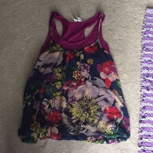 flowery dressy tank top